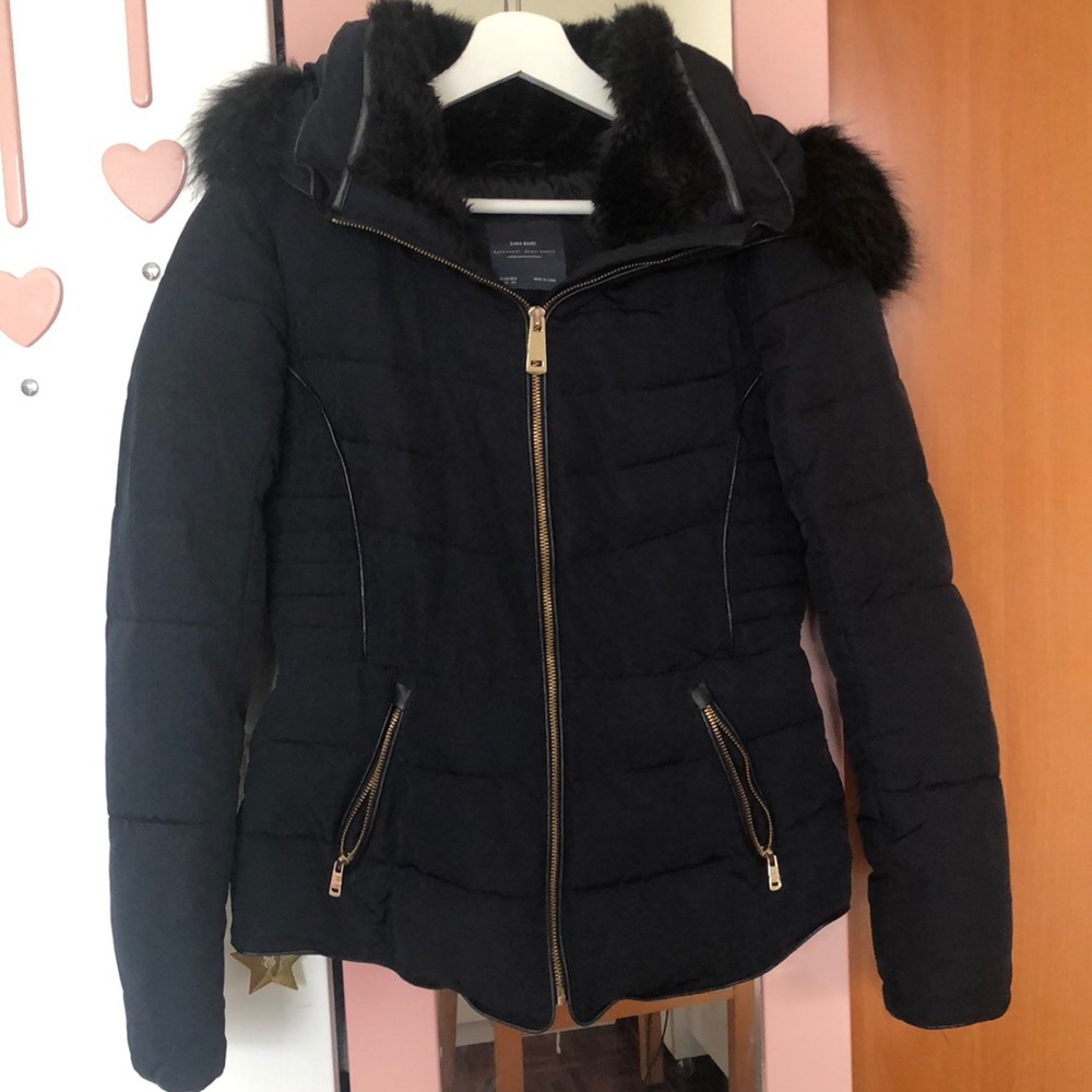 Zara Black Down Jacket